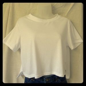 White Sam Edelman Cropped T-shirt